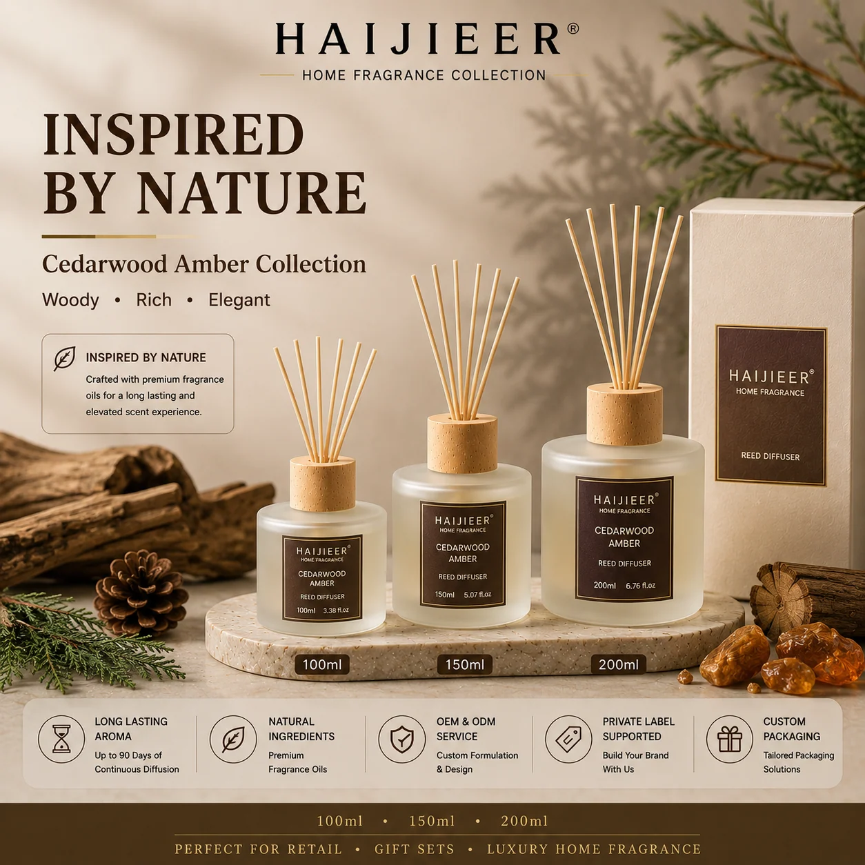 HYGEA private label reed diffuser