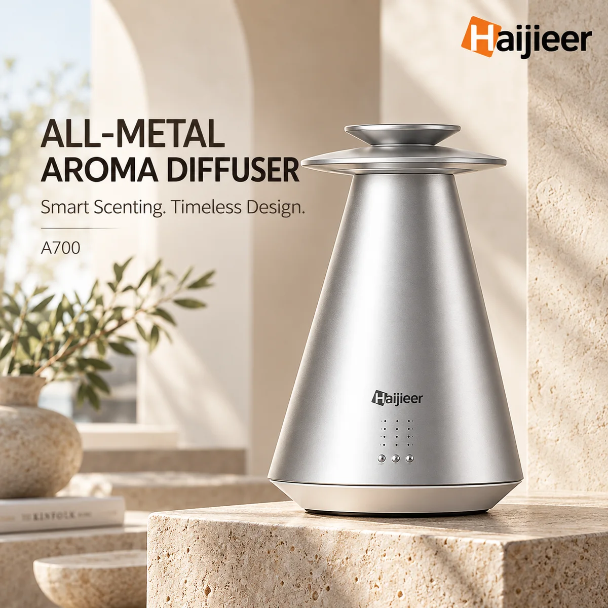 HH-A700 Aluminum Waterless Scent Diffuser — supplied product presentation