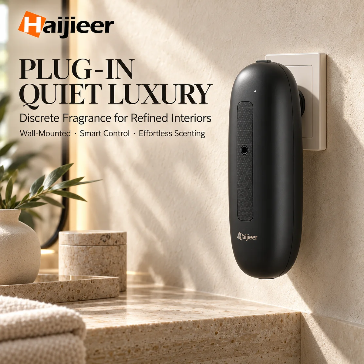 HH-S912 Black wall-plug product presentation